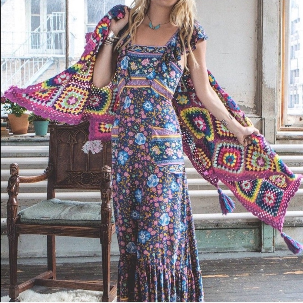 Spell Folktown Frill Maxi dress M